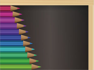 Kolorowe ołówki Szablony Powerpoint