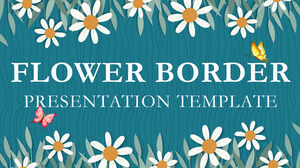 Templat Powerpoint Perbatasan Bunga