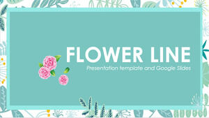 Flower Line Powerpoint Templates