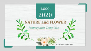 เทมเพลต Powerpoint ธรรมชาติและดอกไม้