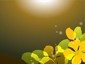 قوالب باوربوينت زوايا الزهور الصفراء