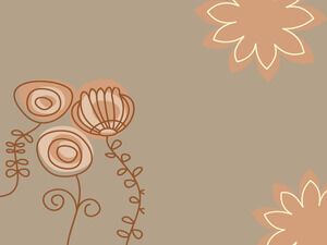 Kahverengi Çiçekler Powerpoint Şablonları