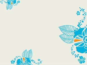 Turquoise Flower Powerpoint Templates
