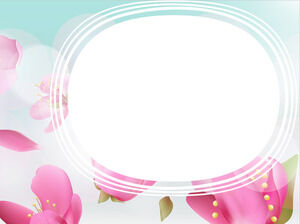 Spring flower on Green Powerpoint Templates