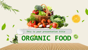 Organik Gıdalar Powerpoint Şablonları