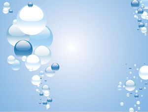 Powerpoint-Vorlagen für blaue Wasserblasen