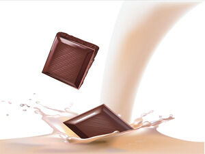 Modelli PowerPoint di cioccolato e latte