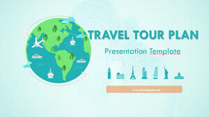 Templat Powerpoint Rencana Wisata Perjalanan