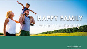 幸福的家庭 Powerpoint 模板