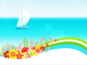 Summer Day with Flowers Powerpoint Templates