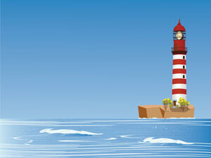 Sea Lighthouse Powerpoint Templates 
