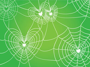Love Spider Webs Powerpoint Templates