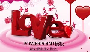 Pink Love Background Wedding PPT Template
