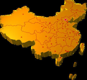 14 stereo feeling China map HD png picture free download