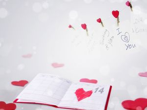 2.14 gambar latar belakang diary Hari Valentine