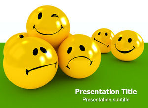 3D ball character expression ppt template