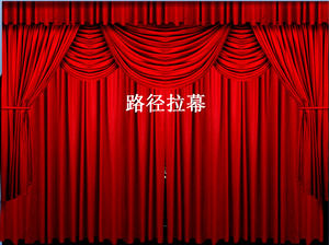 8 different curtains open effect ppt effects template