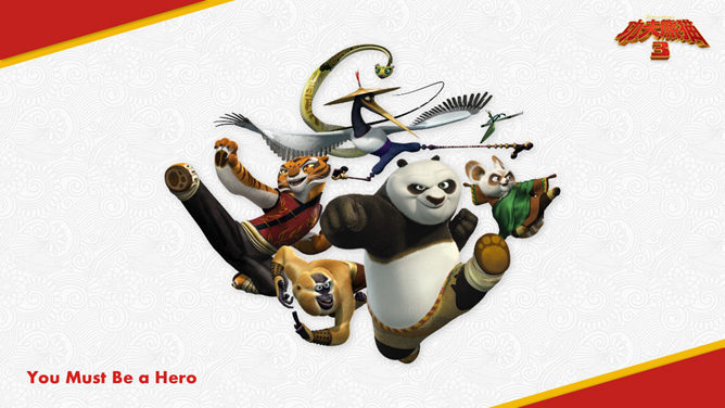 filme de animação Kung Fu Panda 3 trabalhos PPT temáticos
