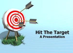Arrow hit the target bull's-eye business ppt template