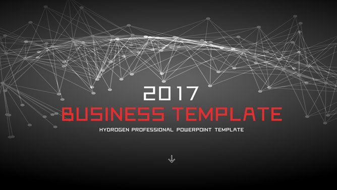 Atmospheric black and red dotted line Business PPT template