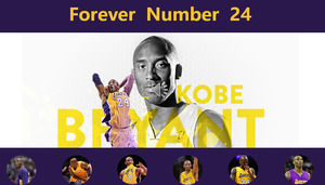 Basketbol yıldızı Kobe çekicilik gösterisi kişisel tanıtım ppt şablonu