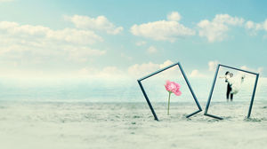 Boda de playa marco de fotos amor romántico y hermoso cuadro hermoso ppt
