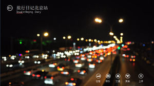 Beijing travel diary ios style ppt template