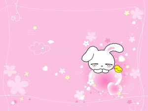 大耳兔的爱粉红色的背景图片