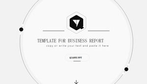 Black and white gray business simple minimalist work summary ppt template