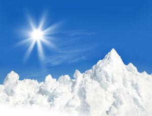 Blue sky snowy background picture