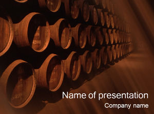 Bucket red wine cellar ppt template