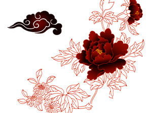 Chinese classical elements auspicious pattern ppt material