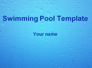 Close-up of water - blue background ppt template