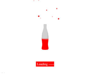 Coca-Cola efectos de animación ppt botella programa de carga