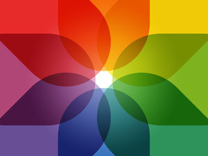 sovrapposizione di colore sfondo colorato immagine iOS7 tema