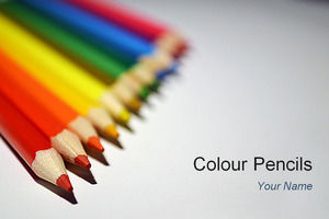 creion de culoare stil simplu șablon european și american ppt