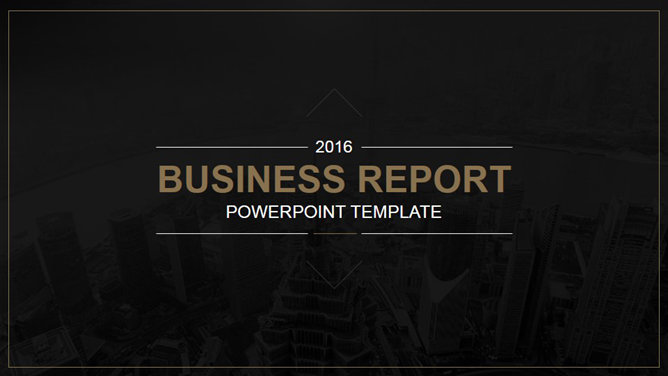 Cool black high-end business report PPT Templates