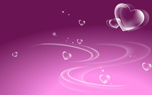 Cristal în formă de inimă de fundal violet imagine ppt