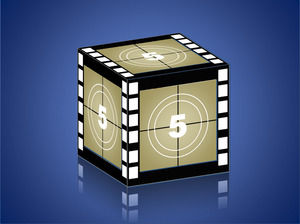 Cube TV wall effect 5 seconds countdown ppt effects template