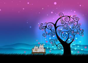 Сны небо Дерево любви слайд-шоу фоновое изображение