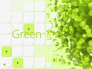 动态键盘创意绿色主题PPT模板