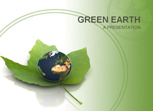 Energy reuse environmental theme ppt template