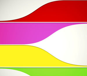 Art und Weise vier farbige Linien ppt-Vorlage