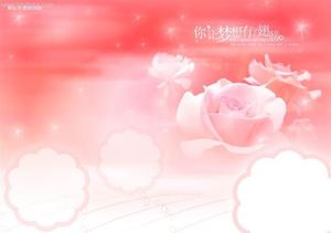 Feel the floral mood - 15 pink ppt background picture