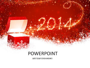 Festive Red Christmas ppt template
