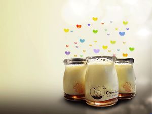 Mengambang cinta dengan aroma gambar susu