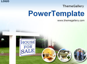 Foreign villa sales real estate ppt template