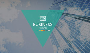 Geometrică triunghi inversat creativ clădire de afaceri close-up fundal capac multicolore șablon de afaceri plat rezumat de lucru ppt