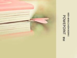 Girls pink book small fresh ppt template