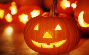 zdjęcia tła Halloween dynia latarnia HD